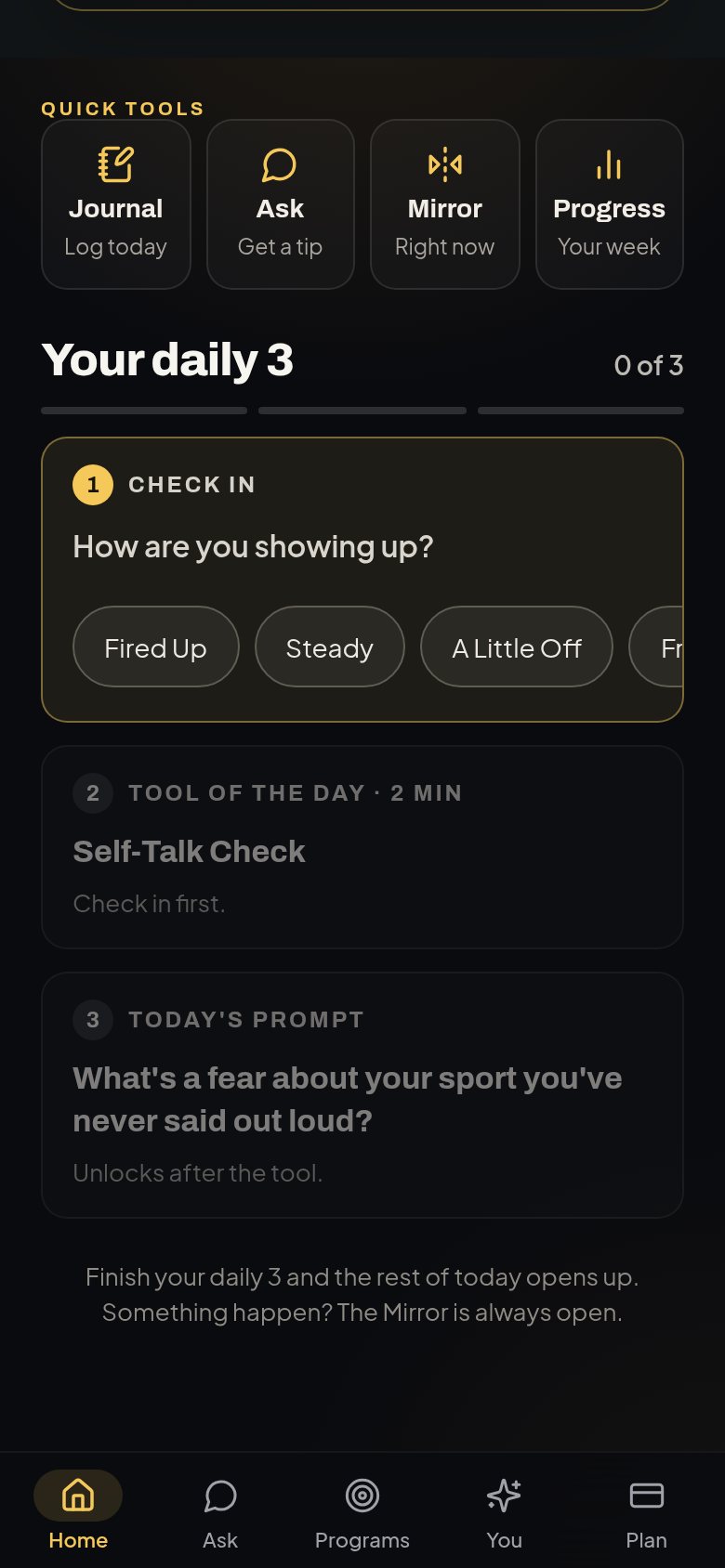 Your daily 3: check in, tool of the day, today's prompt